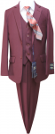 BOYS 5PC. SUIT (BURGANDY) 2121304-5